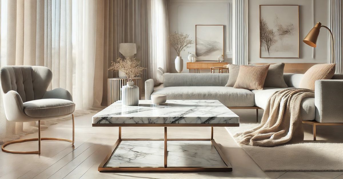 Marmor bord i stue